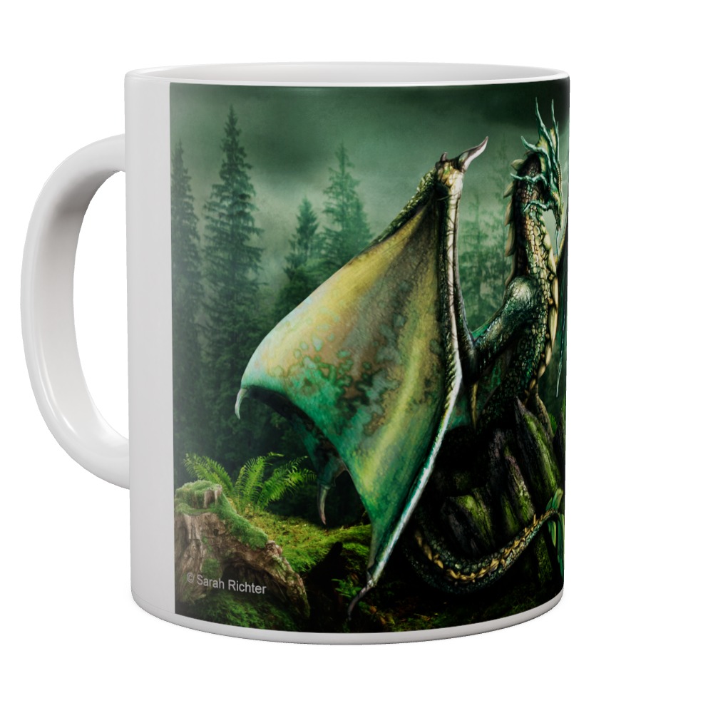 Velký keramický hrnek - Zelený drak (440 ml)