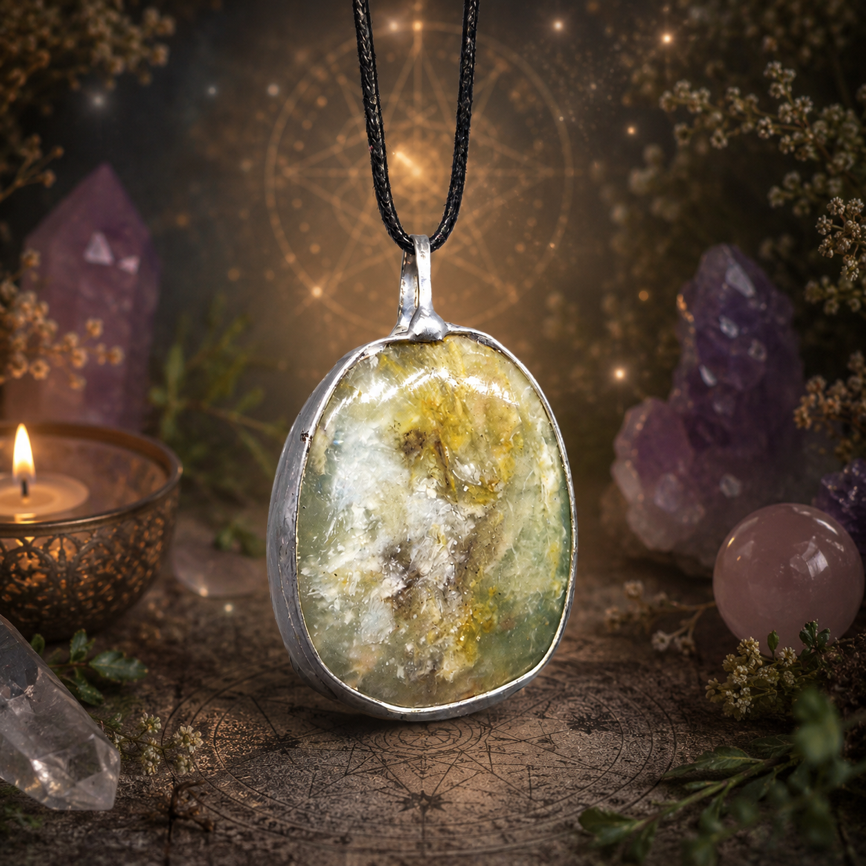Cínovaný andský opál (ochranný talisman)