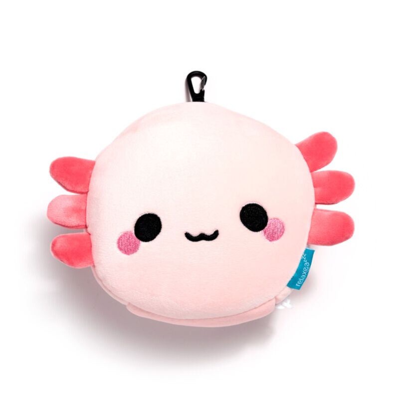 Cestovní polštář + maska na oči - Axolotl