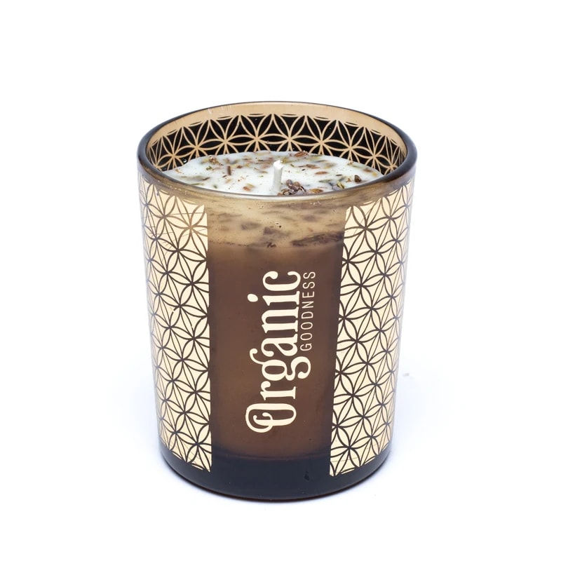 Luxusní organická očistná svíčka Goodness - Šalvěj s levandulí