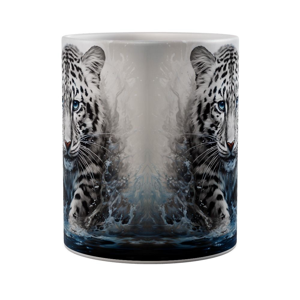 Velký keramický hrnek - Sněžný leopard (440 ml)