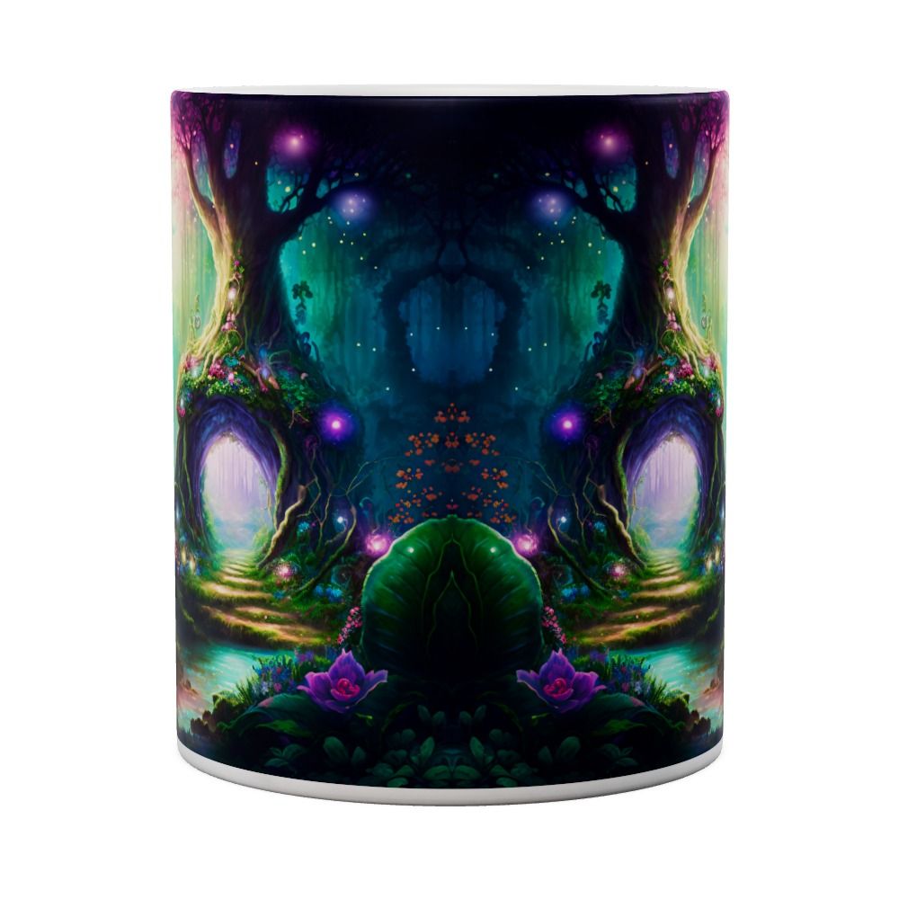 Velký keramický hrnek - Fantasy les (440 ml)