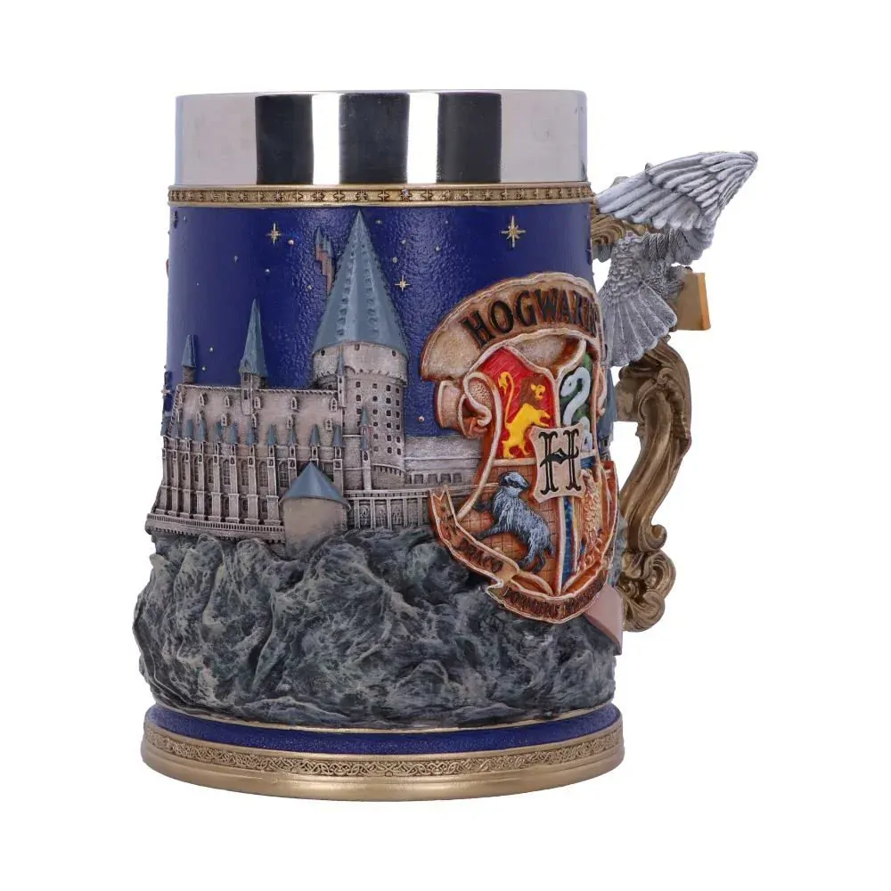 Harry Potter korbel - Bradavice a Hedvika/Hogwarts (ručně malovaný)