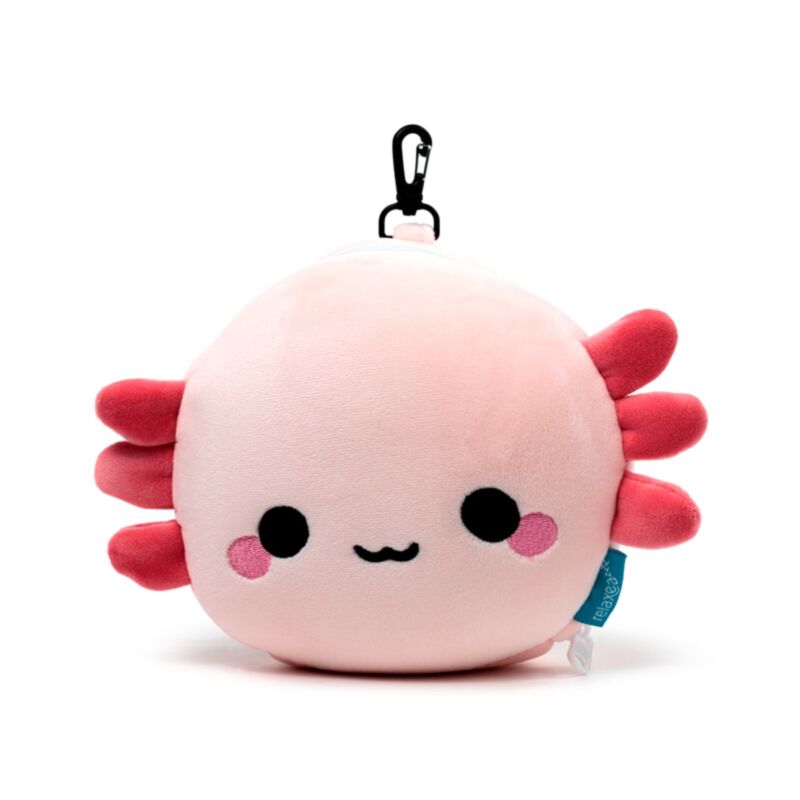 Cestovní polštář + maska na oči - Axolotl