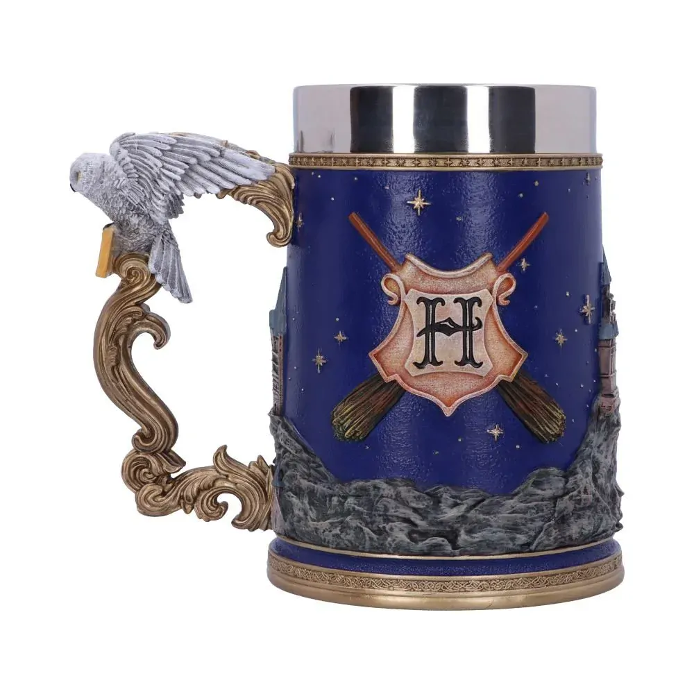 Harry Potter korbel - Bradavice a Hedvika/Hogwarts (ručně malovaný)