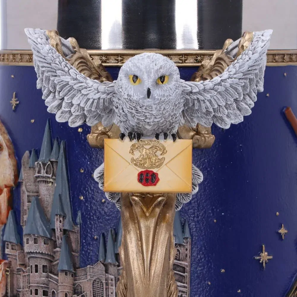 Harry Potter korbel - Bradavice a Hedvika/Hogwarts (ručně malovaný)