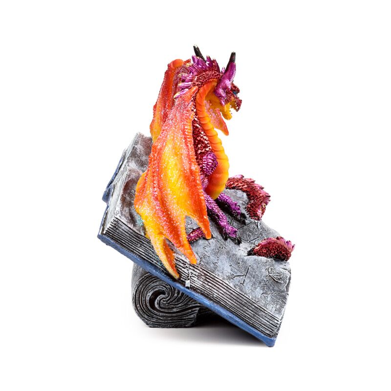 Soška - Drak a kniha (22 cm)