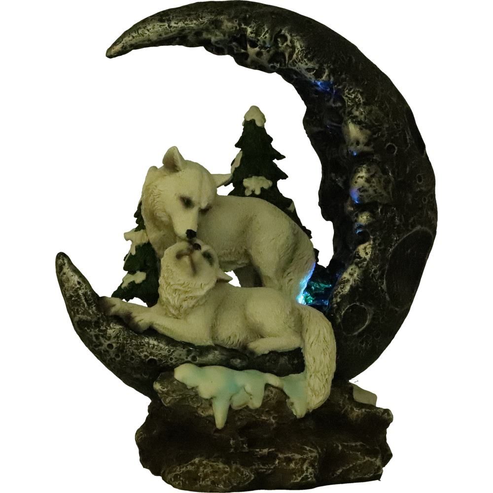 Velká soška z pryskyřice - Lunární vlci (19,3 cm)