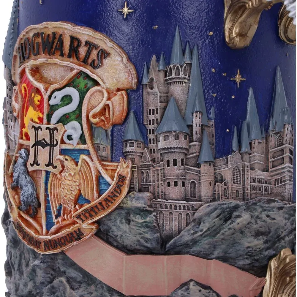 Harry Potter korbel - Bradavice a Hedvika/Hogwarts (ručně malovaný)