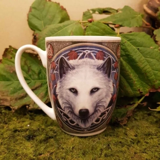 Porcelánový hrnek s vlkem - v dárkové krabičce