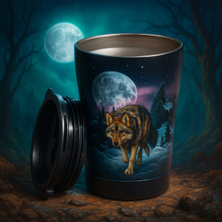 Nerezový vlčí termohrnek - 330ml 