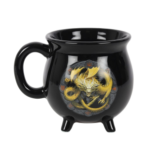 Magický měnící hrnek/kotlík - Drak (design Anne Stokes)
