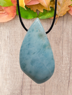Larimar/kámen Atlantidy kabošon (3,5x1,8 cm) - Převzetí kontroly na svým životem