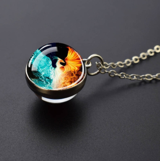 Talisman/amulet/přívěsek - Fénix (oboustranný)