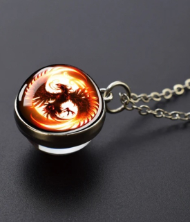 Talisman/amulet/přívěsek - Fénix (oboustranný)