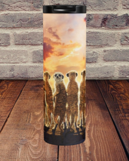 Velký nerezový termohrnek/termoláhev 0,5 l - Surikaty