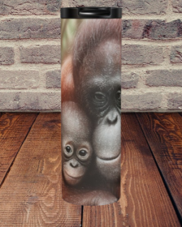 Velký nerezový termohrnek/termoláhev 0,5 l - Orangutani