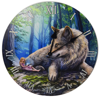 Hodiny - Vlk s vílou