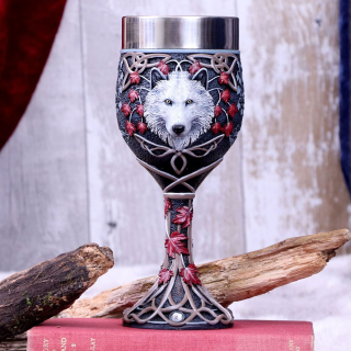 Pohár s vlkem a stromem života - 19,5 cm (design Lisa Parker)