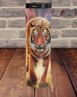 Velký nerezový termohrnek/termoláhev 0,5 l - Tygr