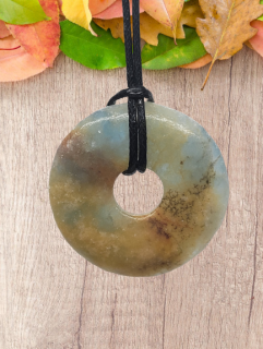 Aragonit modrý donut (3 cm) - Soustředění, odstranění prokrastinace