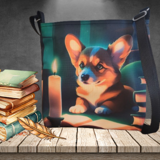 Taška přes rameno/kabelka - Welsh Corgi (28x28 cm, vyrobeno v ČR)