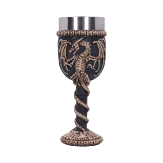 Pohár s dračí kostrou (ručně malovaný) - 17,8 cm