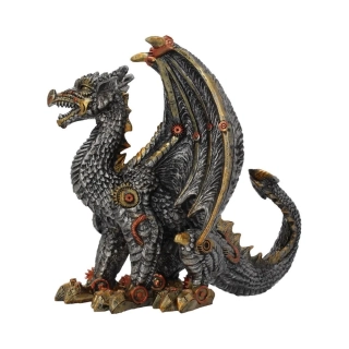 Mechanický dračí strážce (20 cm) - ručně malovaná soška