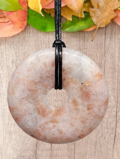 Sluneční kámen donut (4 cm) – Energie, radost, očista