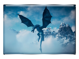 Obdélníkový magnet - Drak (8x5,5cm)