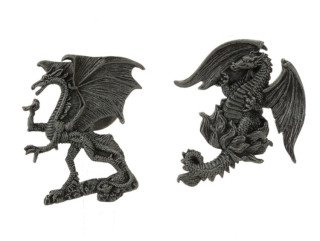 Sada 2 ks magnetů z pryskyřice - Draci