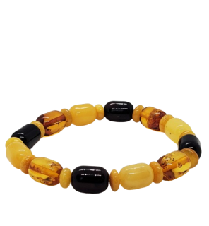 Multicolor jantarový náramek Vesna pro tlumení bolesti a uzdravení (pravý jantar)