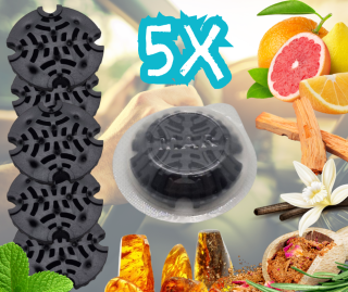 5x Mix náhradních vůní do difuzéru se sv. Kryštofem (Marrakesh, Epic Milan, Sevilla, Brave Roma, Tropical Hawaii)