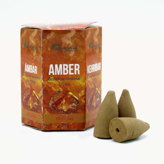 Vonné kužely Aromatika Masala "Tekoucí Dým" - Jantar (10 ks)