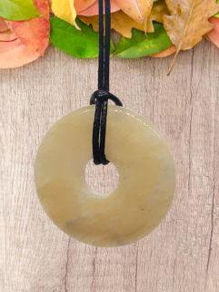 Měsíční kámen světlý donut (3 cm) - Plodnost, ženská rovnováha