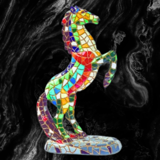 Soška mozaikového koně (14,5 cm)