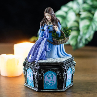 Šperkovnice Dračí přátelství - Zima (design Anne Stokes)