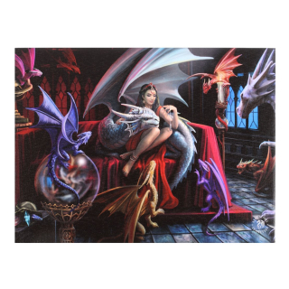 Malý obraz na plátně - Dračí kouzlo od Anne Stokes (25x19 cm)