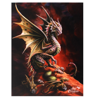 Malý obraz na plátně - Pouštní drak od Anne Stokes (19x25 cm)
