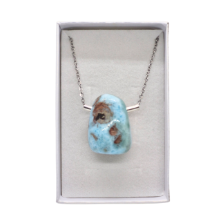 Cínovaný larimar (ochranný talisman)