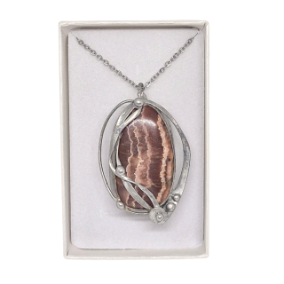 Cínovaný rodochrozit (ochranný talisman)
