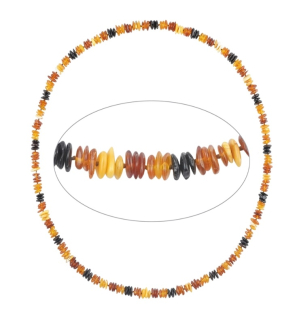 Jantarové korále multicolor Bona 70 cm (pravý jantar) - Uzdravení, tlumení bolesti