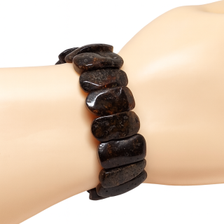 Masivní jantarový náramek Gaia 17,5 cm (pravý tmavý jantar)