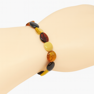 Multicolor jantarový náramek Juno 18 cm (pravý jantar)
