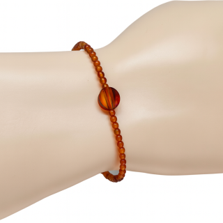 Jemný jantarový náramek Ines 16,5 cm (pravý jantar)