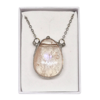 Cínovaný křišťál - andělská aura (ochranný talisman)