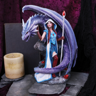 Dračí mág (design Anne Stokes) - Velká ručně malovaná soška (24 cm)