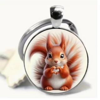 Klíčenka/amulet - Veverka (hravost, pohotovost)