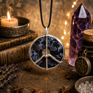 Cínovaný merlinit (ochranný talisman)