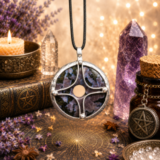 Cínovaný merlinit (ochranný talisman)